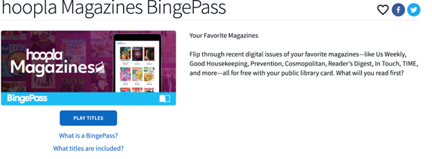 hoopla Magazines BingePass