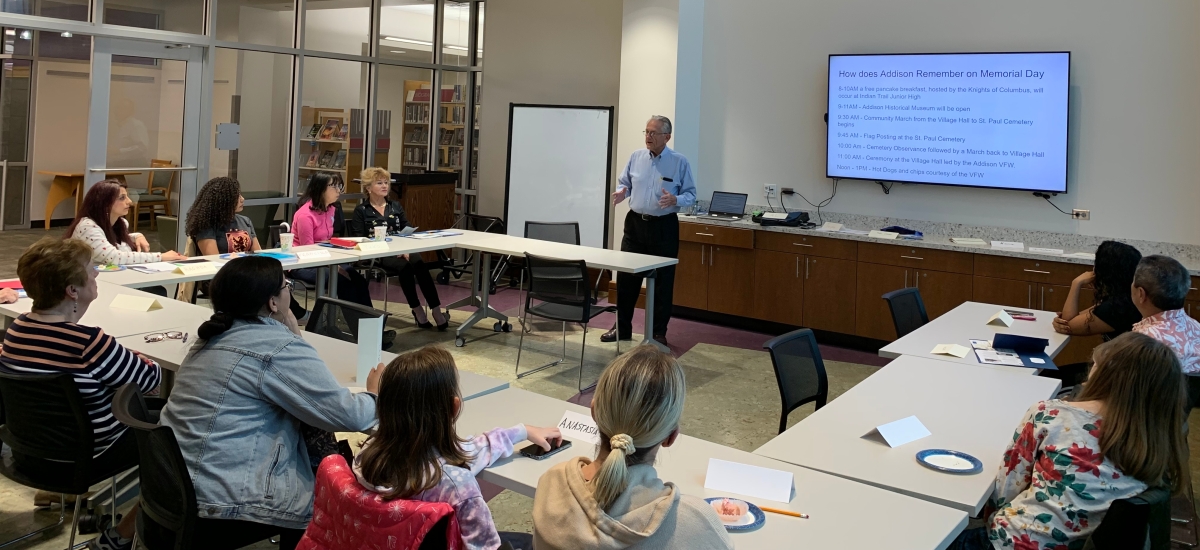 Photo of Al teaching to the English Language Learning class