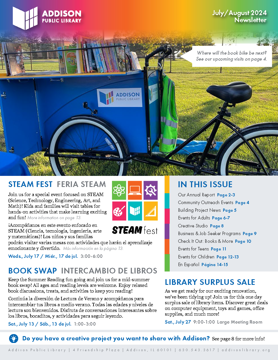 Cover of July-August Newsletter