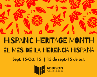 Event illustration. Hispanic Heritage Month. El Mes de la Herencia Hispana. Setep 15-Oct 15. 15 de sept - 15 de oct. 