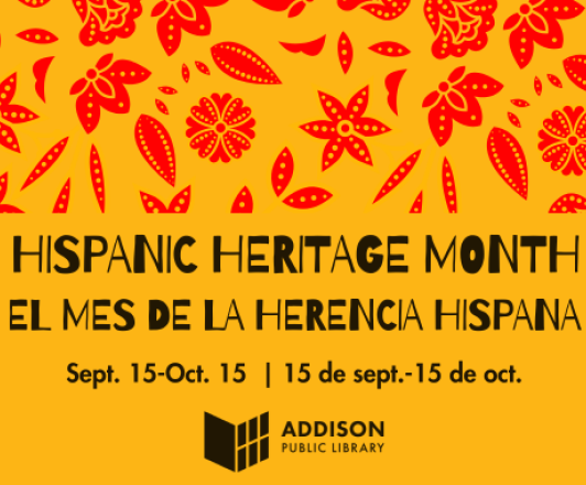 Event illustration. Hispanic Heritage Month. El Mes de la Herencia Hispana. Setep 15-Oct 15. 15 de sept - 15 de oct. 