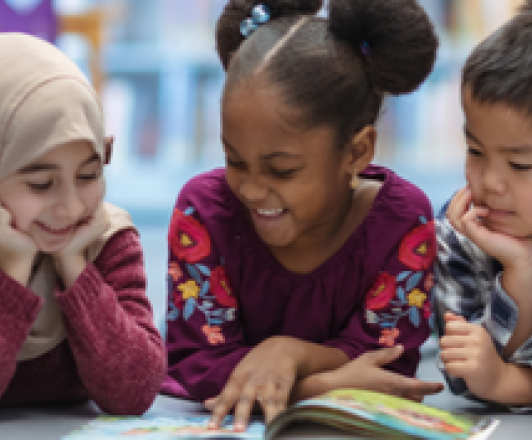 kids reading a book