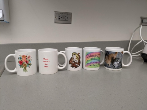 Picture of mugs designed in the Creative Studio