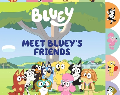 Book cover for "Meet Bluey's Friends"