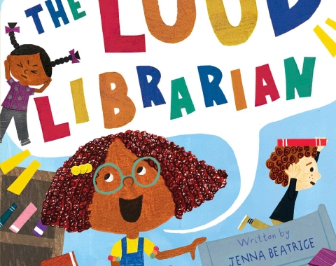 The Loud Librarian, black girl talking loudly while others hide